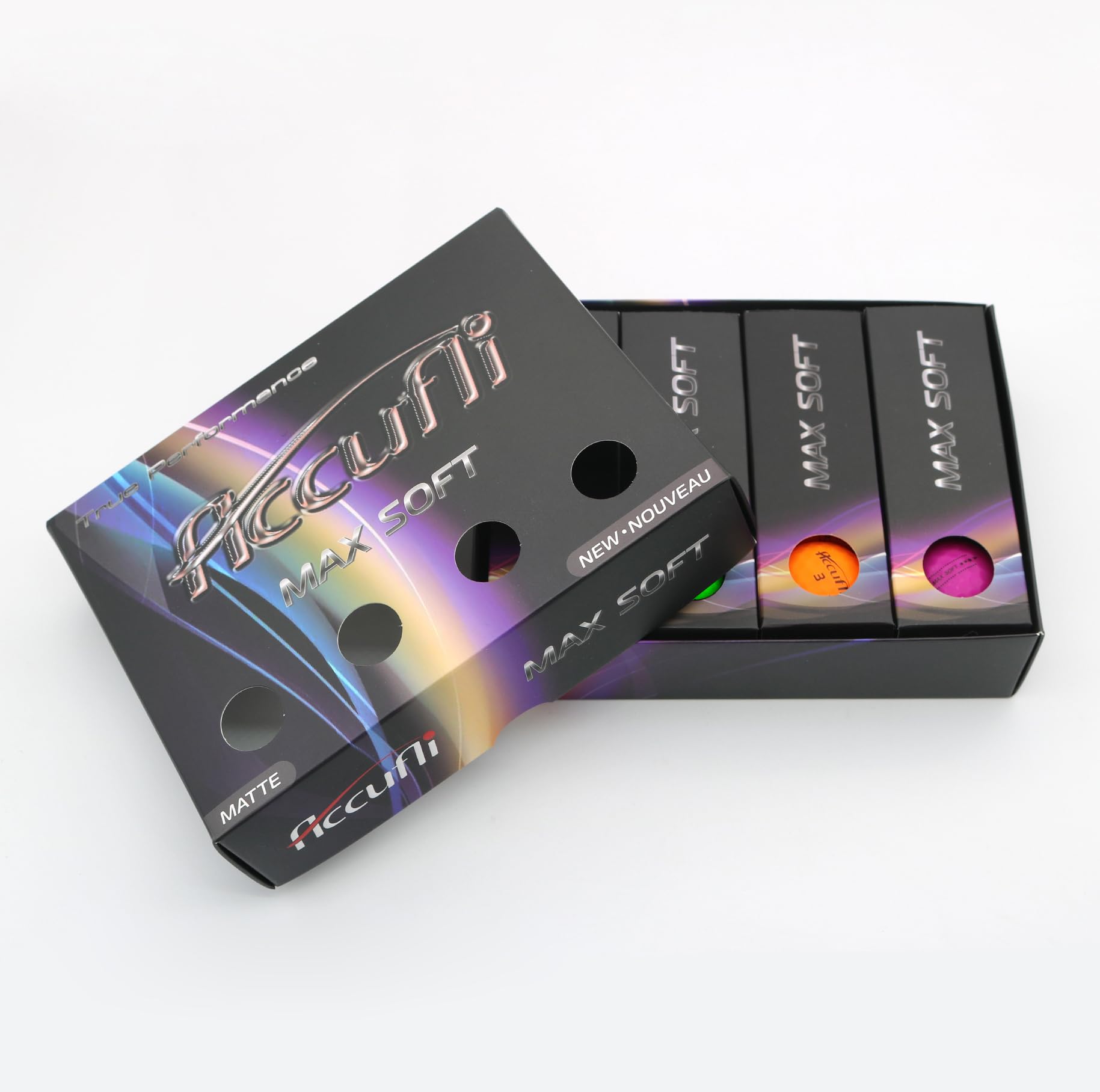 Accufli Max Soft Golf Balls (Matte Mix 12Pk)