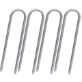 Sutekus Trampoline Stakes Wind Stake Heavy Duty U Shape Steel Ground Anchors For Trampoline Garden Camping Soccer Goals (Silver/