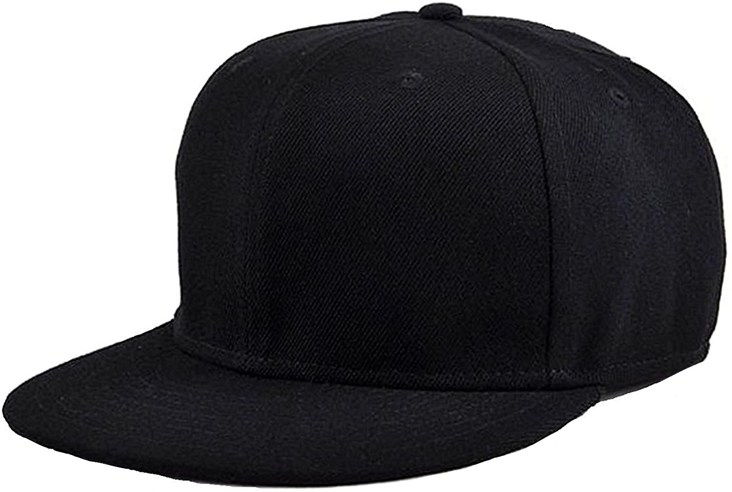 Nesvib MenS & WomenS Cotton Black Unisex Snap Back Cap/Hiphop & Baseball Cap Free Size
