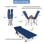 Camping Cot With Comfortable Mattress Cots For Camping With Pad Heavy Duty Camping Bed Sleeping Cot With Carry Bag Folding Cots