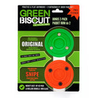 Green Biscuit Hockey Puck 2-Pack, Original, Off Ice Hockey Pucksnipe, Shooting Street Hockey Puck