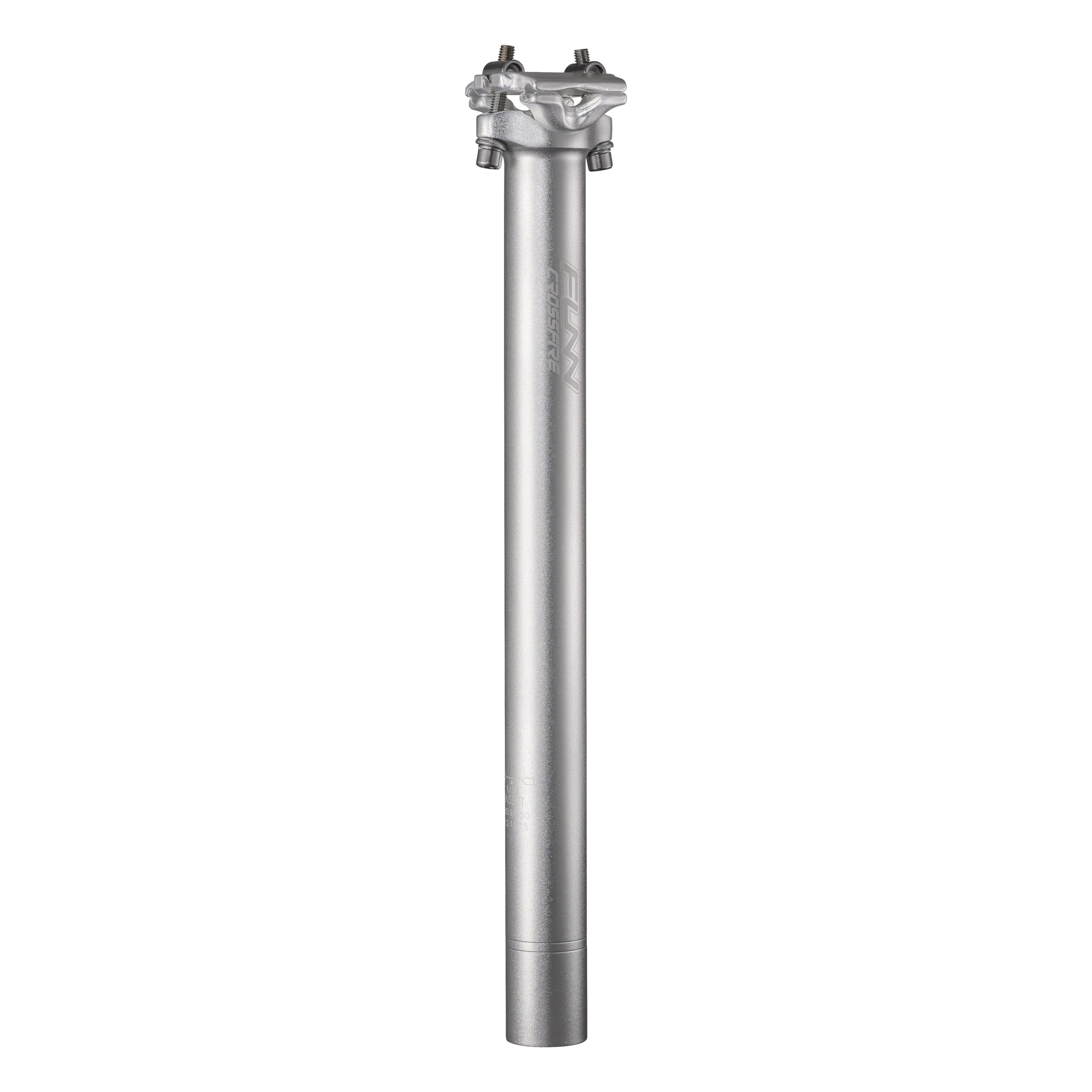 Funn Crossfire Bike Seat Post, Length 350mm, Diameter 31.6mm, Aluminum Alloy AL6061, 3D Forged, One Piece Head and Shaft (Blast 