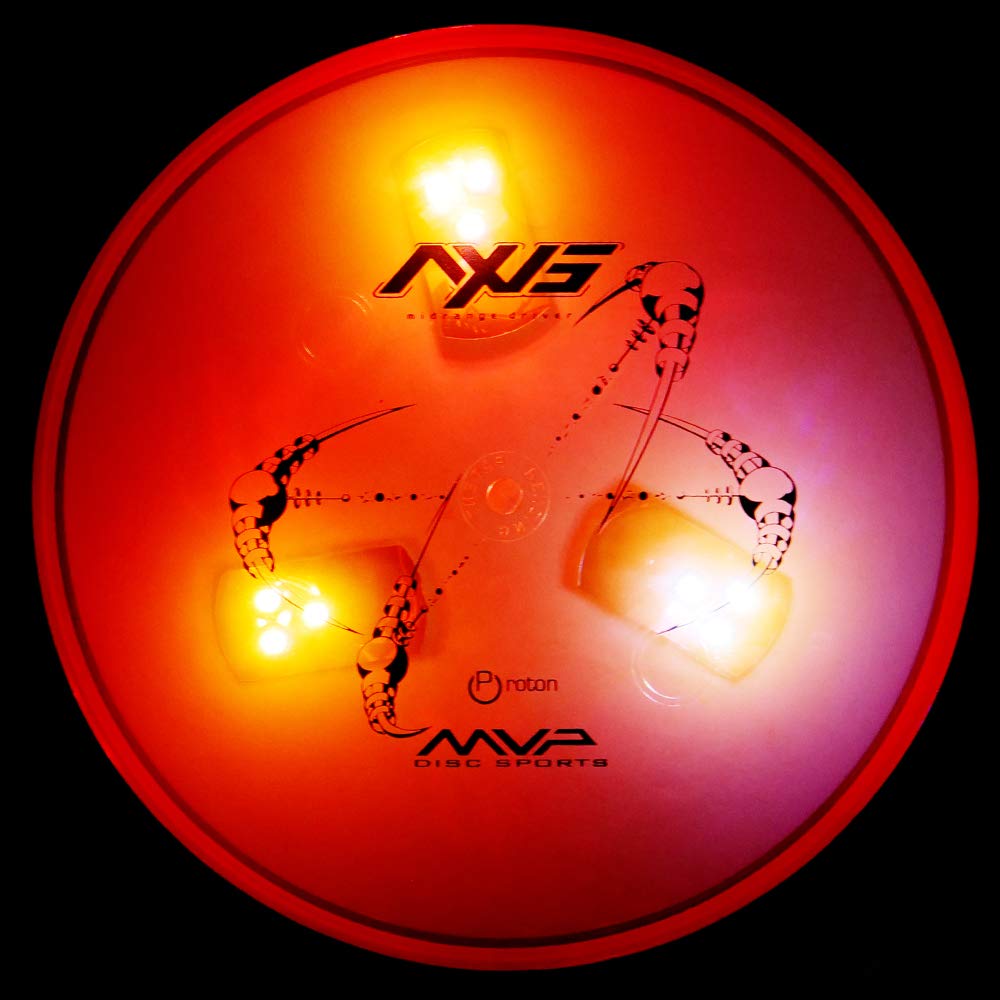 Mvp Disc Golf Flat Led Tri-Lite Disc Golf Lights (Pack Of 10) (Turquoise)