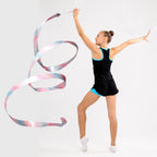 Kaiyuan Dynasty 4Pcs Dance Ribbons Sparkling Dance Ribbon Streamer 78.7Inch Gymnastics Ribbon Dancer Wand Twirling Dancing Ribbo