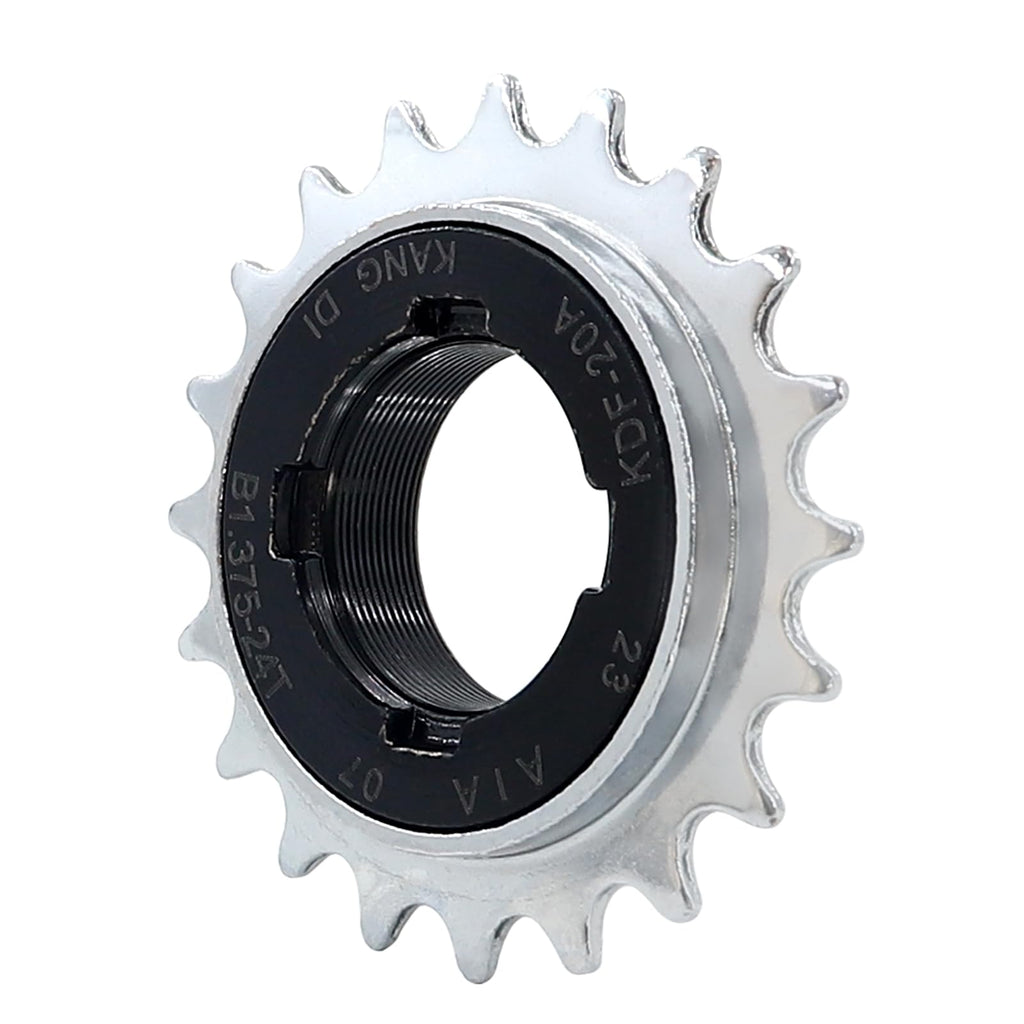 Zukka Single-Speed Bike Freewheel 20 Teeth Bicycle Flywheel Compatible 1/2 X 1/8 One-Speed Cycling Replacement Accessory