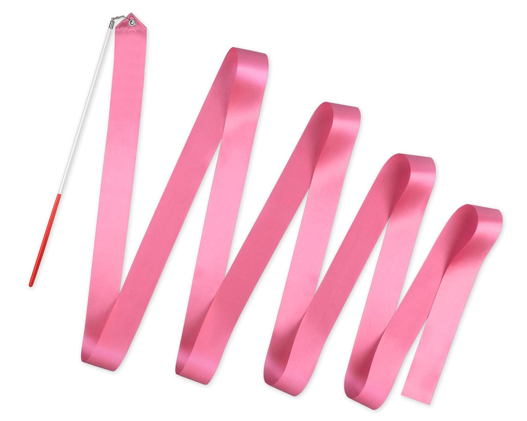 Ds. Distinctive Style Dance Ribbons With Wands 4M Rhythmic Gymnastics Ribbon Dance Streamer For Kids Baton Twirling - Pink