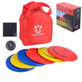 PDGA Approved Disc Golf Set with 6 Discs and Starter Disc Golf Red Bag - Fairway Driver, Mid-Range, Putter Disc