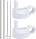 The Mass Wide Mouth Straw Lid Compatibility Most Sports Water Bottle (White)