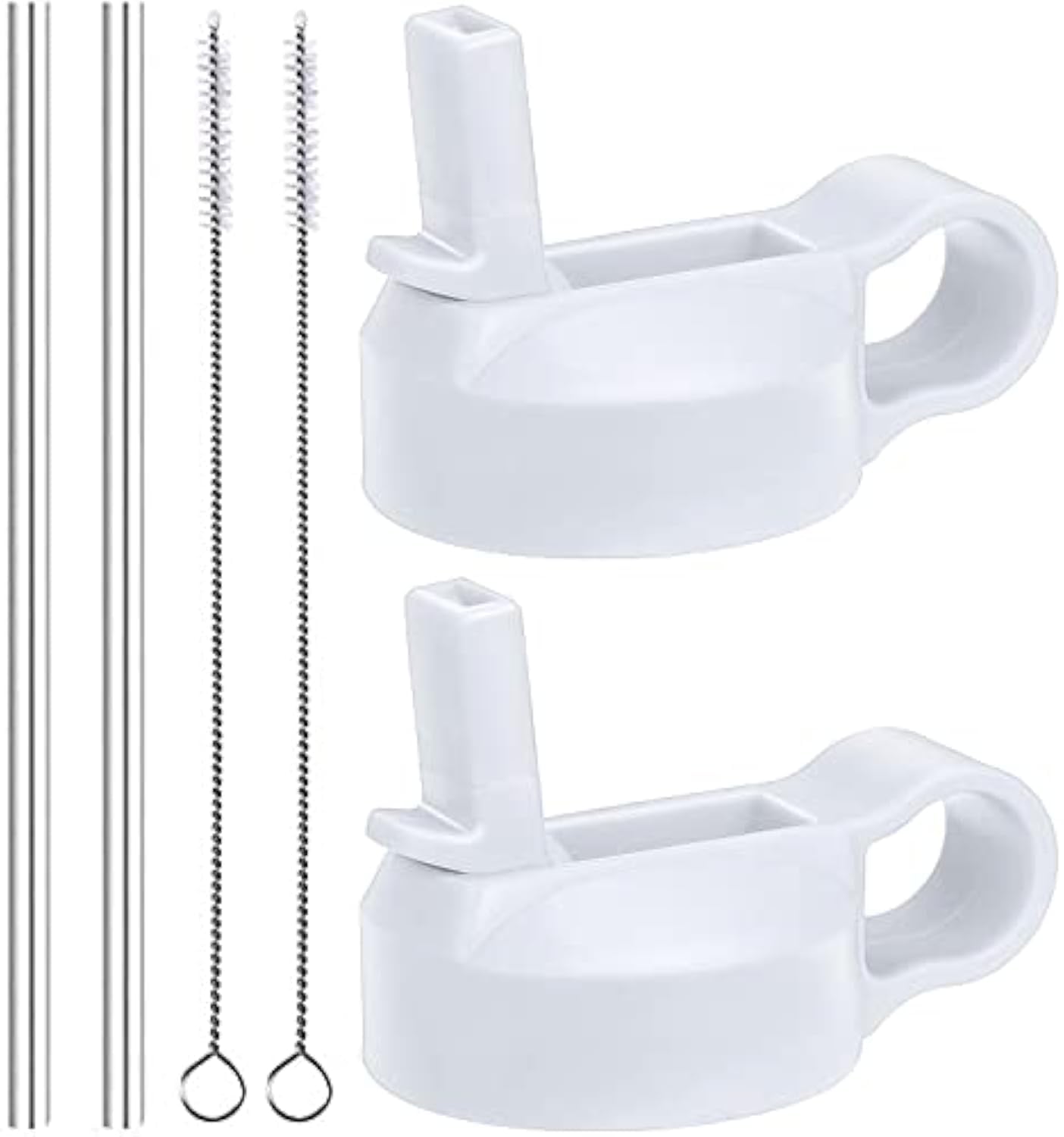 The Mass Wide Mouth Straw Lid Compatibility Most Sports Water Bottle (White)