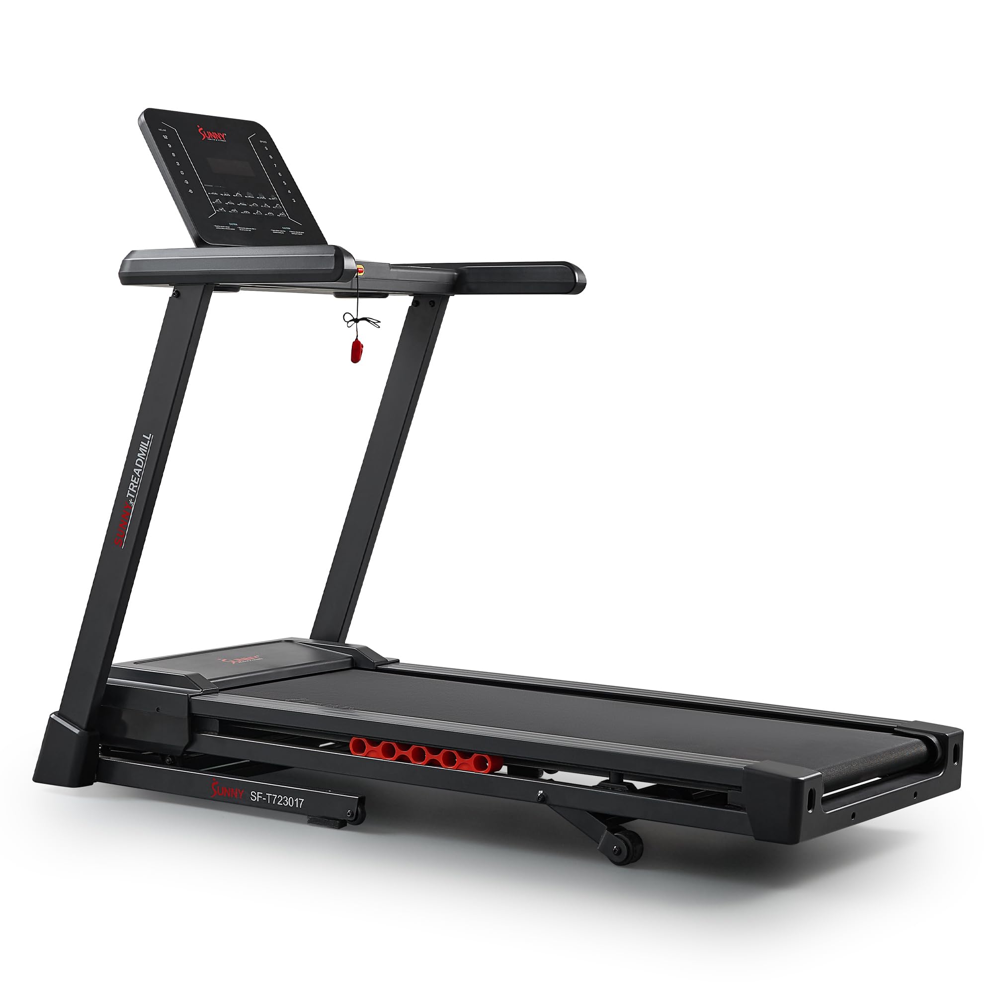 Sunny Health & Fitness Excel Smart Auto Incline/Decline for Home Use, 20    Wide Running and Walking Deck, Flex Shock Suspension