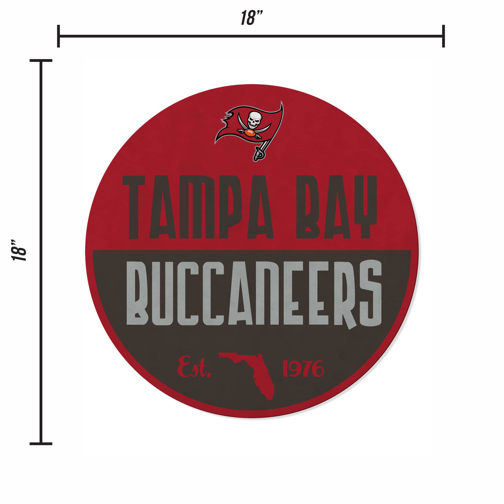 Rico Industries Nfl Football Tampa Bay Buccaneers Classic Shape Cut Pennant - Home And Living Room D  Cor - Soft Felt Ez To Hang