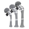Scott Edward Golf Club Head Covers For Woods And Driver Set Of 3 Cutest Pom Pom Fit Over Well Driver Wood(460Cc) Fairway Wood An