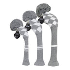 Scott Edward Golf Club Head Covers For Woods And Driver Set Of 3 Cutest Pom Pom Fit Over Well Driver Wood(460Cc) Fairway Wood An