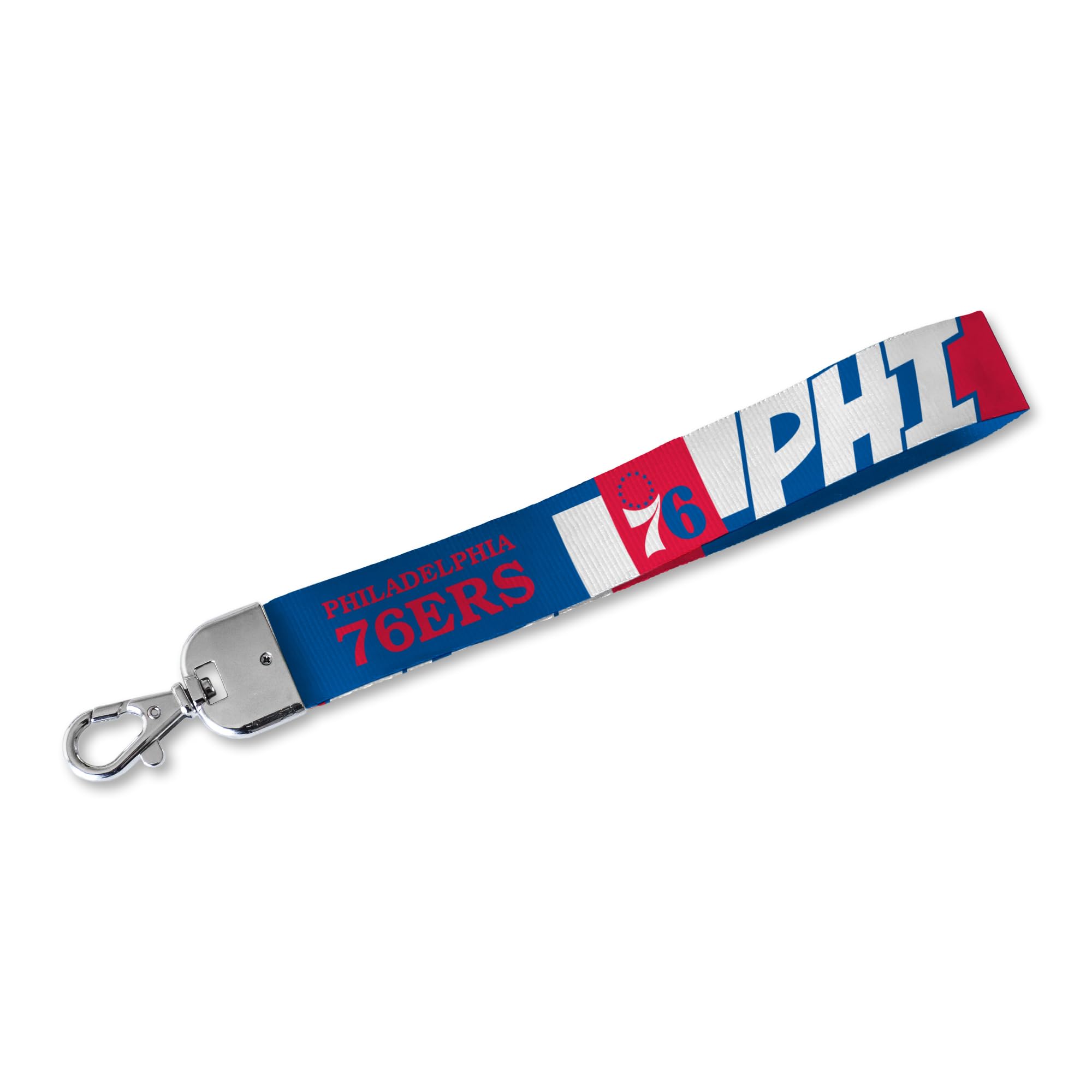 Rico Industries Nba Basketball Philadelphia 76Ers Wrist Lanyard Key Chain, Cute Wristlet Strap Keychain Holder For Women Men Car