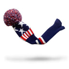 Scott Edward Knit Golf Club Cover With A Pom Set Of 4 Orderly Black And White Dot Head Covers Protect Driver Wood(460Cc) Fairway