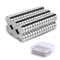 Vinabo Pack of 60 Neodymium Magnets, Small Round 6 x 3 mm, for DIY Craft Office Notice Board, Magnetic Board, Fridge, Cone Magne