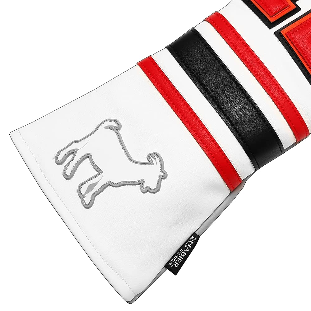 Shabier Golf Sports Style Golf Wood Club Headcover Driver Cover For Taylormade M5 M6 Driver (White 12 Driver Cover)