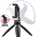 Arnarkok Metal Phone Tripod Mount W Rotatable Cold Shoe,360 Rotation  Tilt Angle,Compatible With Iphone Cell Phone Tripod Mount