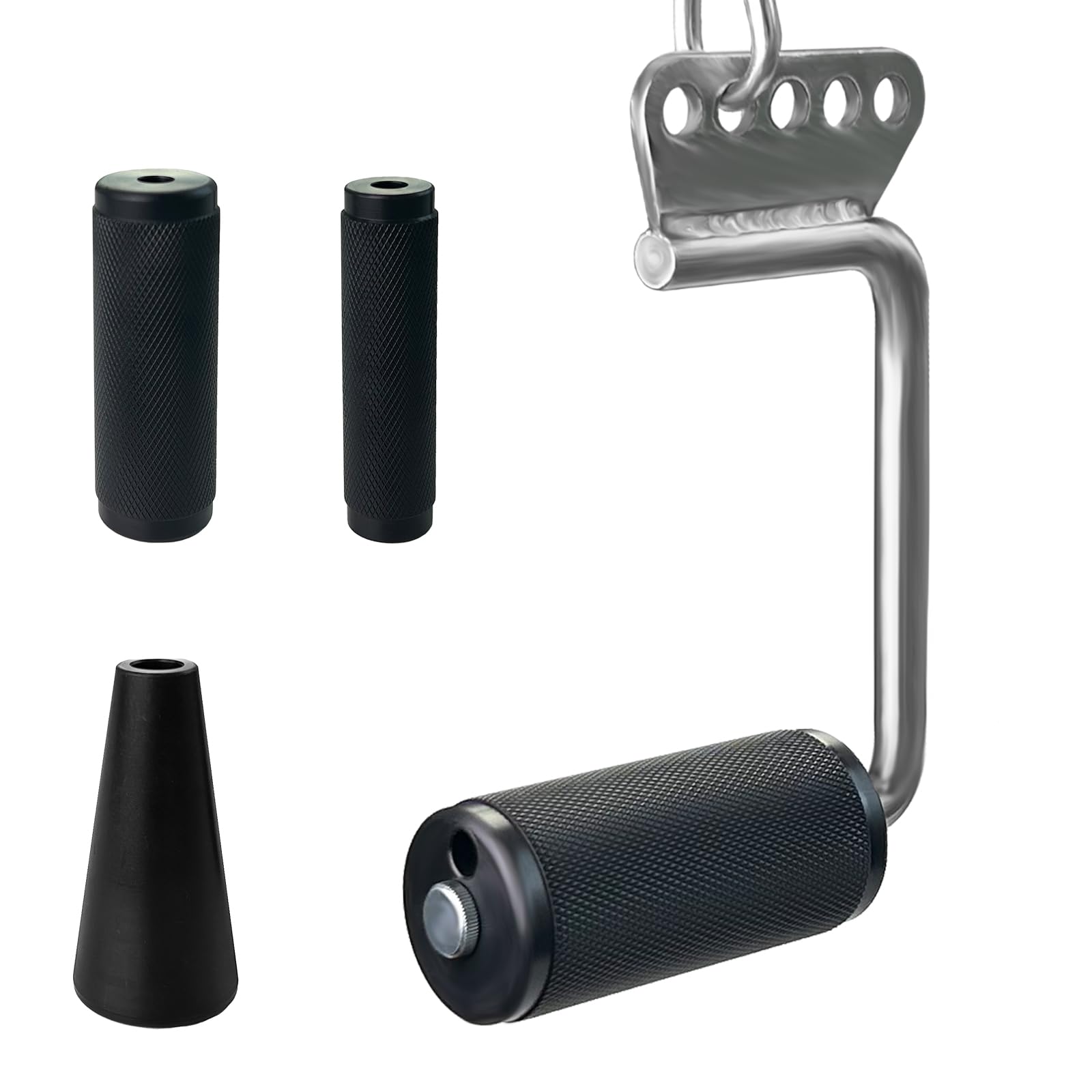 Korikahm Upgraded Lat Pulldown Attachments Double D Handle,Armwrestling Handles,V Bar Cable Machine Attachments, Cable Attachmen