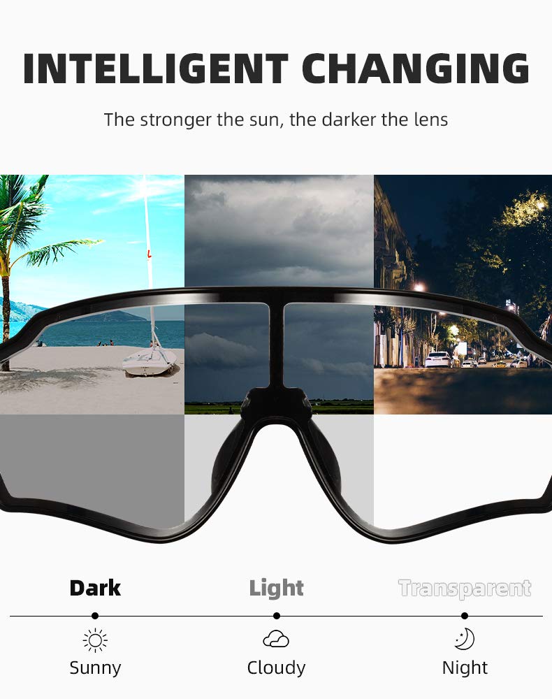 Rockbros Photochromic Sunglasses For Men Women Cycling Sunglasses Safety Sport Sunglasses Uv Protection Transitions Sunglasses D