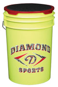 Diamond 6-Gallon Ball Bucket with Lid, Yellow