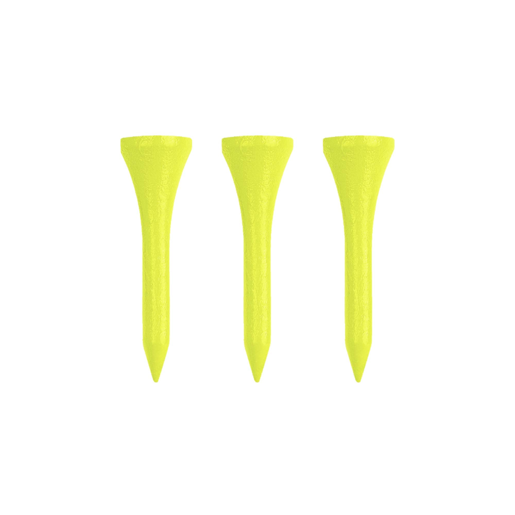 Izzo Golf Wood Golf Tees, 1.75 Inch, Neon Yellow (Pack Of 200)