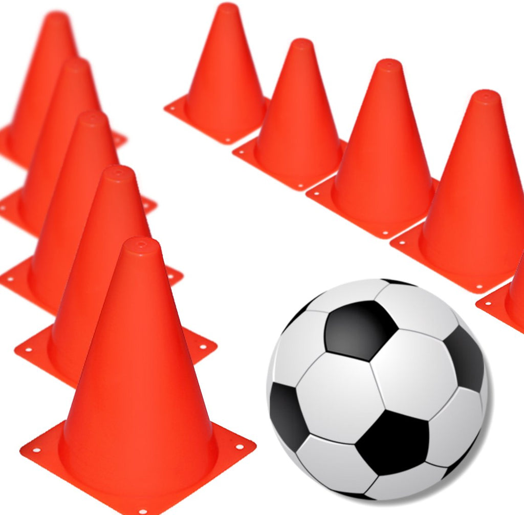 Novelty Place 7 Inch Multipurpose Training Cones (Set Of 12), Soft & Durable Traffic Cone For Safety, Agility, Soccer, Football