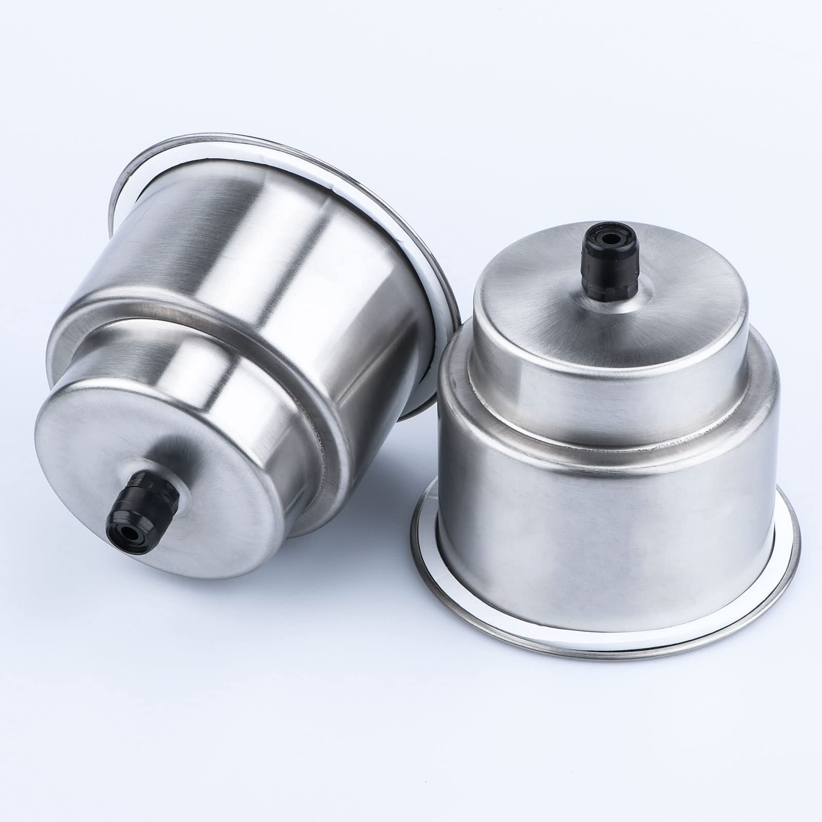 Marinebaby 2Pcs Stainless Steel Cup Drink Holder With Drain Marine Boat Rv Camper Boat Cup Holder