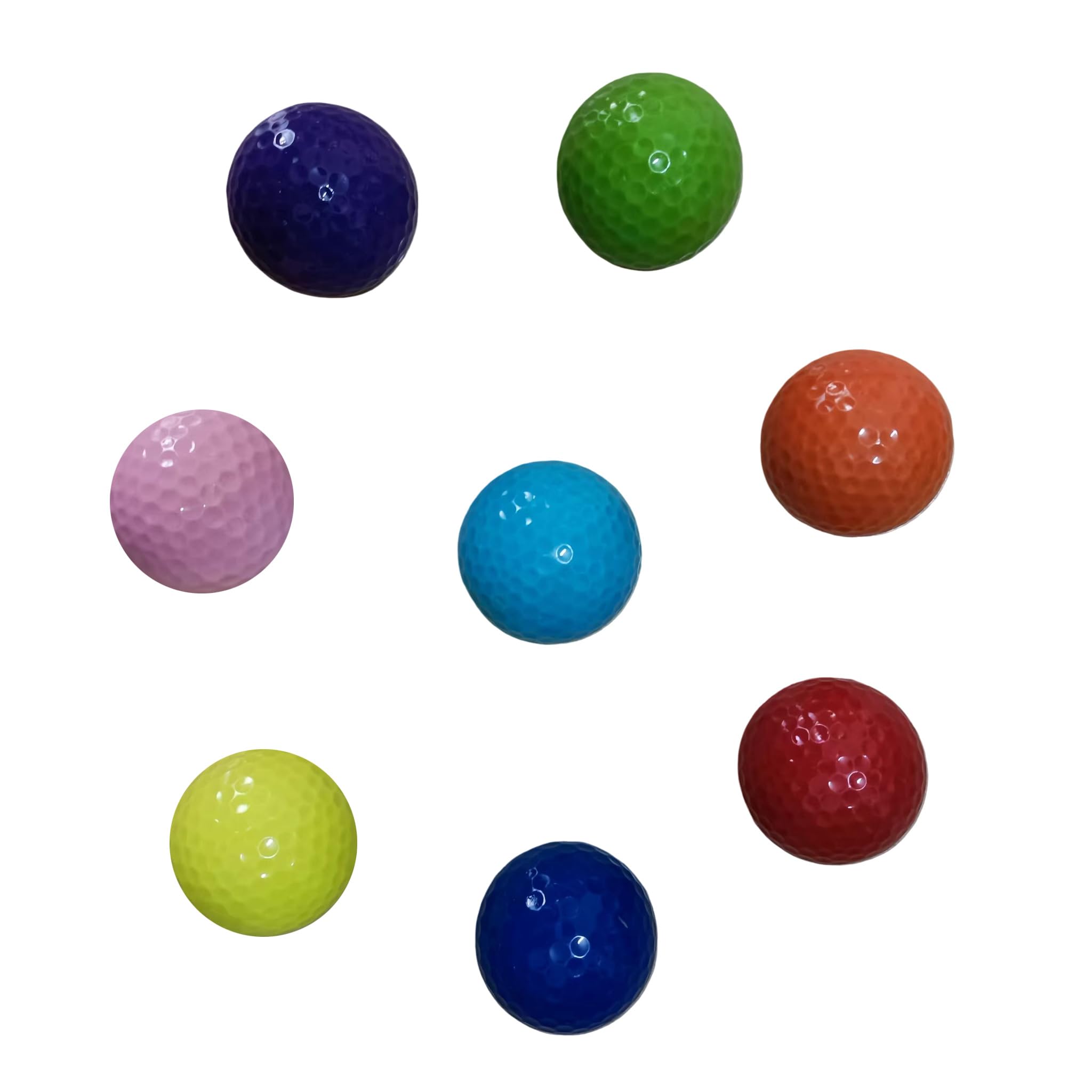 Xwejek Colored Golf Balls 8Pack,Practice Mini Golf Balls For Men,Novelty Bright Class Golf Ball For Golfer Indoor&Outdoor,Golf G