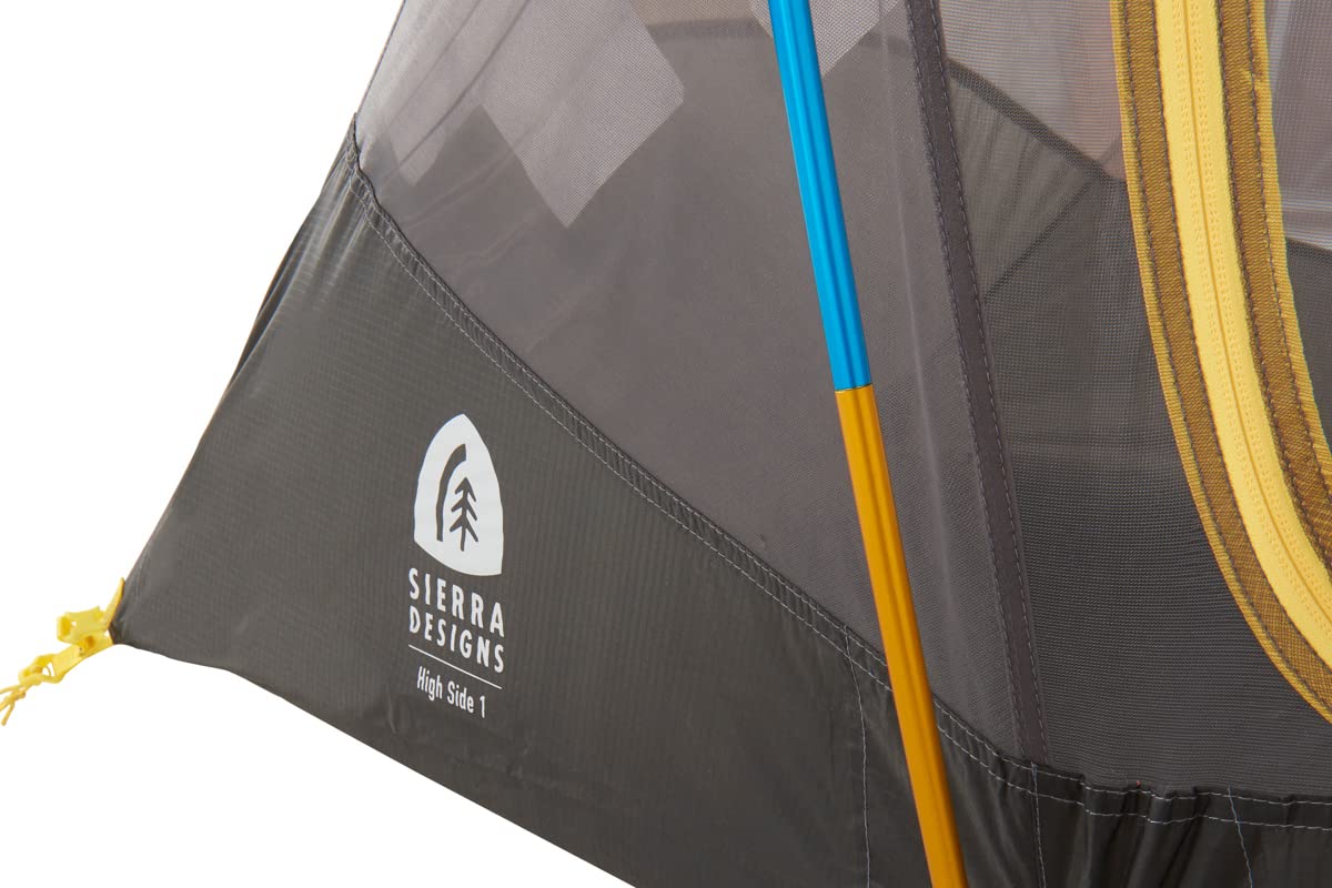 Sierra Designs High Side 1 Person Tent, Ultralight Freestanding Solo Shelter For Backpacking, Camping, And Bikepacking With Awni