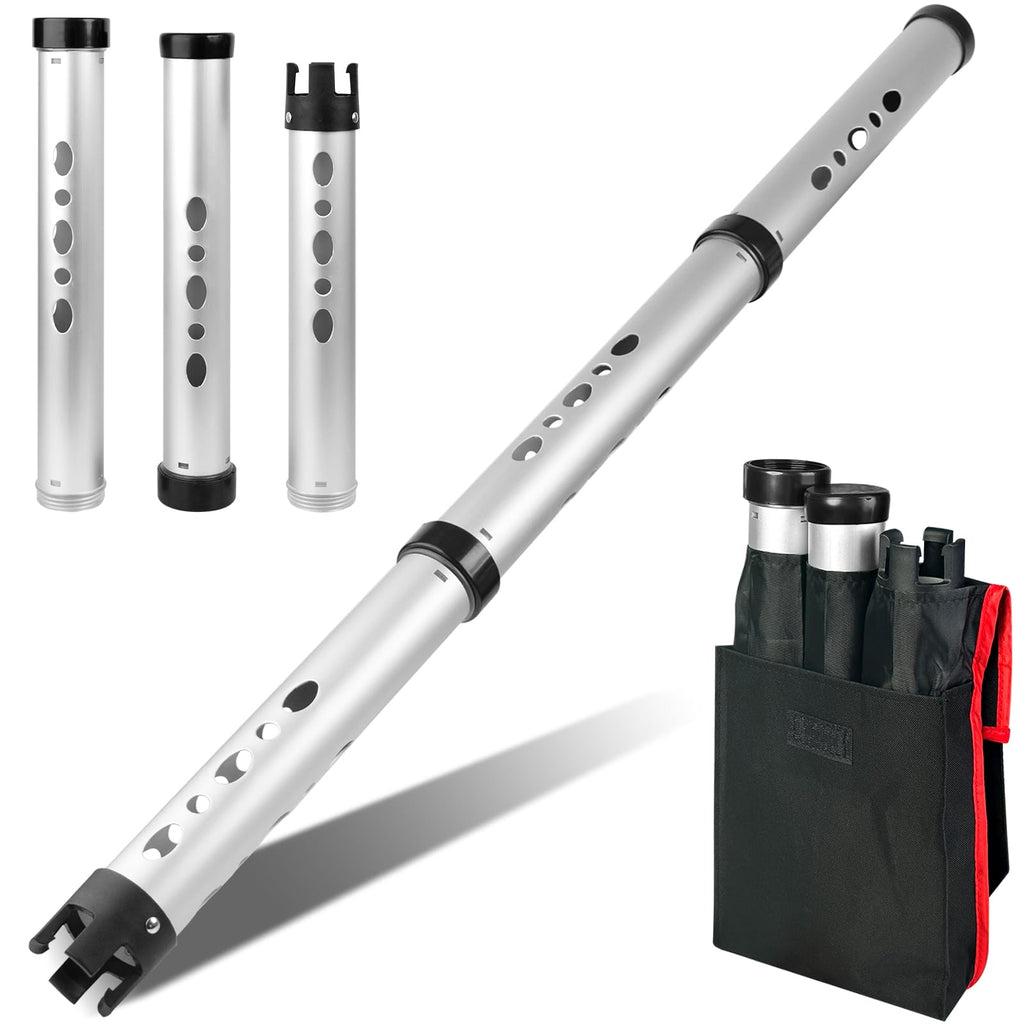 River Hill Golf Golf Ball Retriever, 3 Pieces Aluminum Alloy Picker Upper Tube W/Storage Bag, 25 Golf Balls Shagger Grabber, 41.