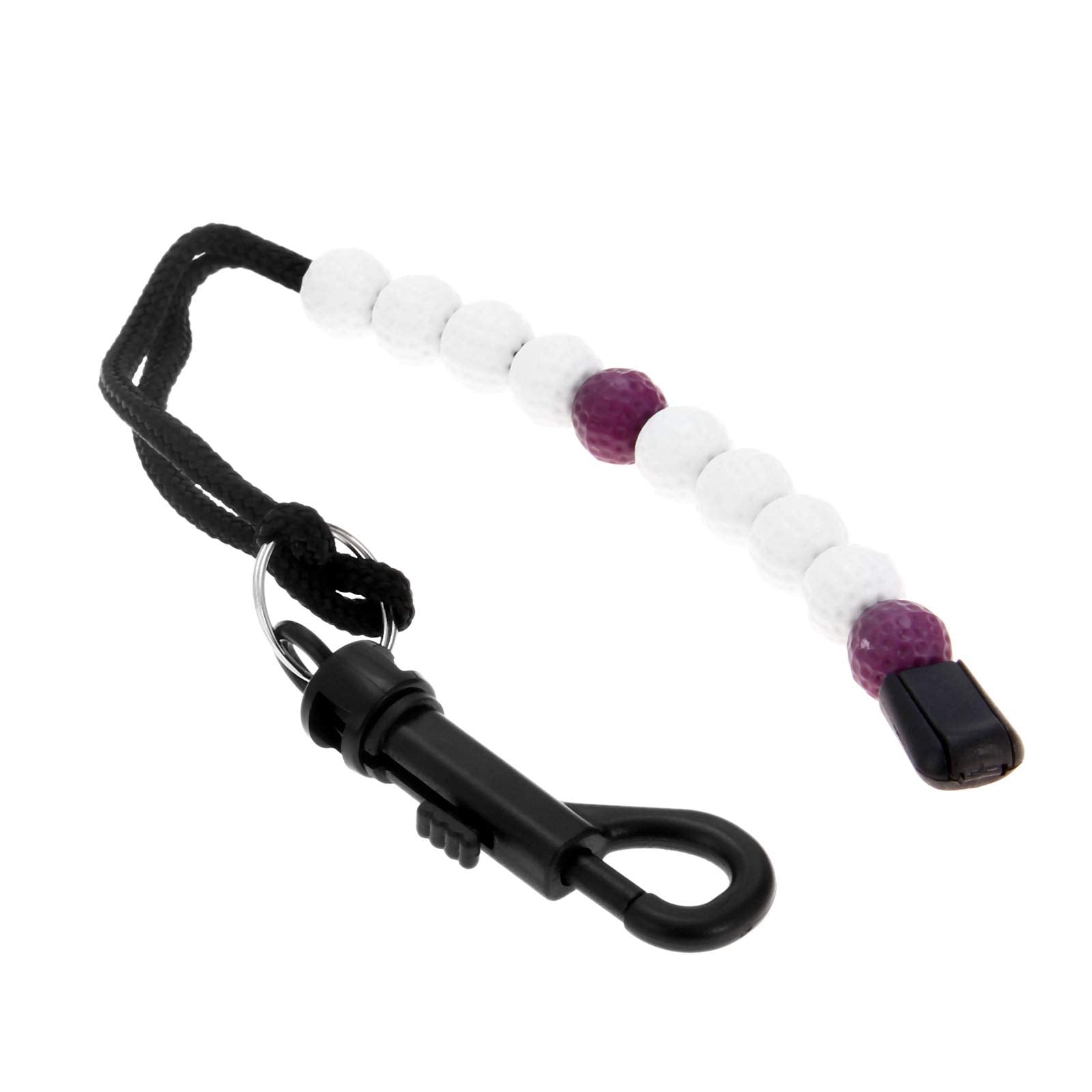 Muxsam 1 Piece Golf Beads Score Counter With Clip (Purple), Golf Stroke Score Count Keeper Putting Score Counter For Referee Cad