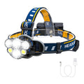 Consciot LED Headlamp Rechargeable, 1000 High Lumen Headlight, 6 LEDs 8 Light Modes, Adjustable Headband, Lightweight IPX4 Water