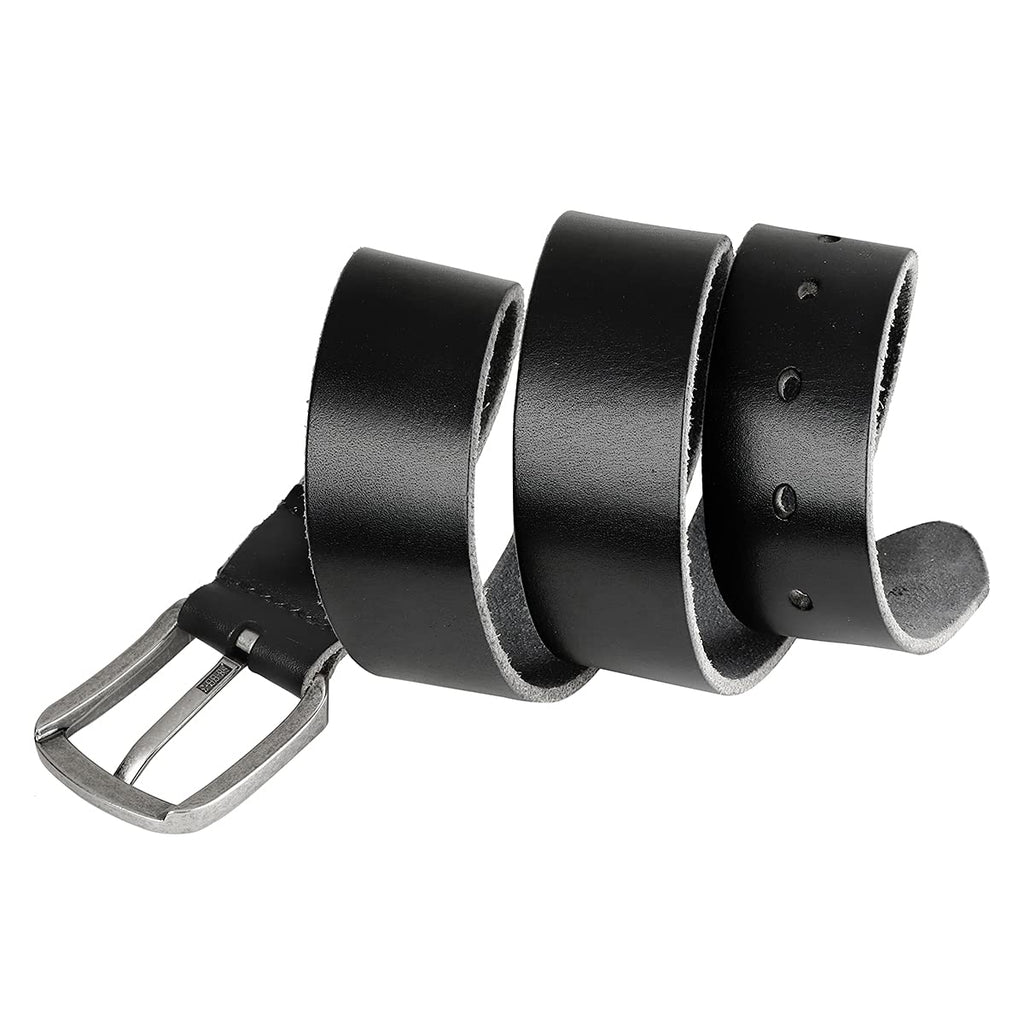 Xouxou Mens Casual Leather Jeans Belts Classic Work Business Dress Belt With Prong Buckle For Men (Full Grain Leatherblack (F316