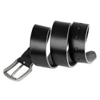 Xouxou Mens Casual Leather Jeans Belts Classic Work Business Dress Belt With Prong Buckle For Men (Full Grain Leatherblack (F316