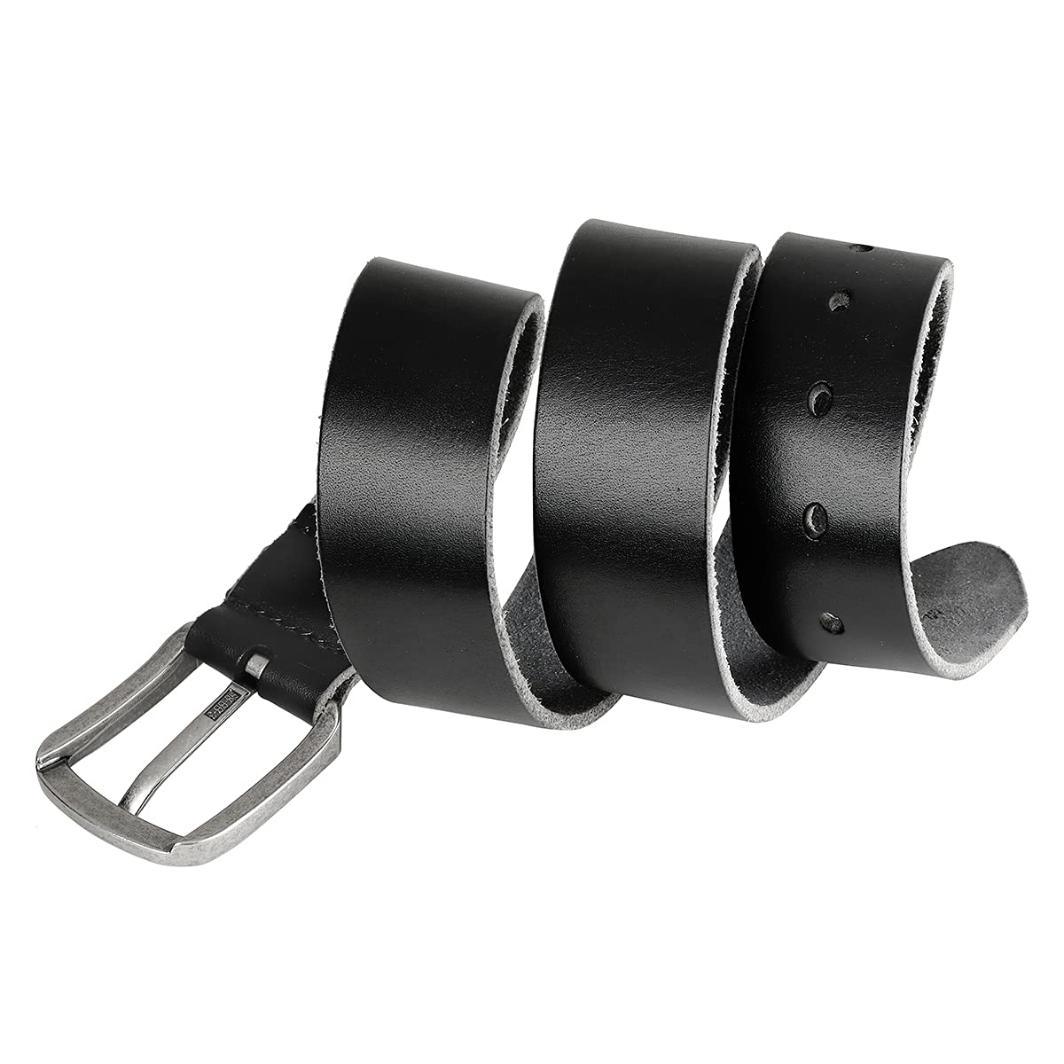 Xouxou Mens Casual Leather Jeans Belts Classic Work Business Dress Belt With Prong Buckle For Men (Full Grain Leatherblack (F316