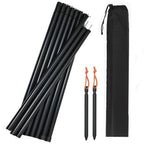 Adjustable Tarp Pole Canopy Pole Set Of 2, Portable Tent Poles Rodsfor Camping Tarps,Tent,Awnings, Shelters, Hiking