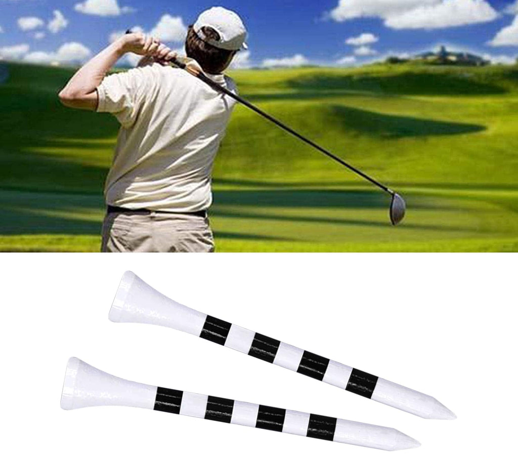 Zivisk Wooden Golf Tees 2-3/4 Inch 100 Count, 2.75'' Long Golf Wood Bamboo Tees(White,70Mm)