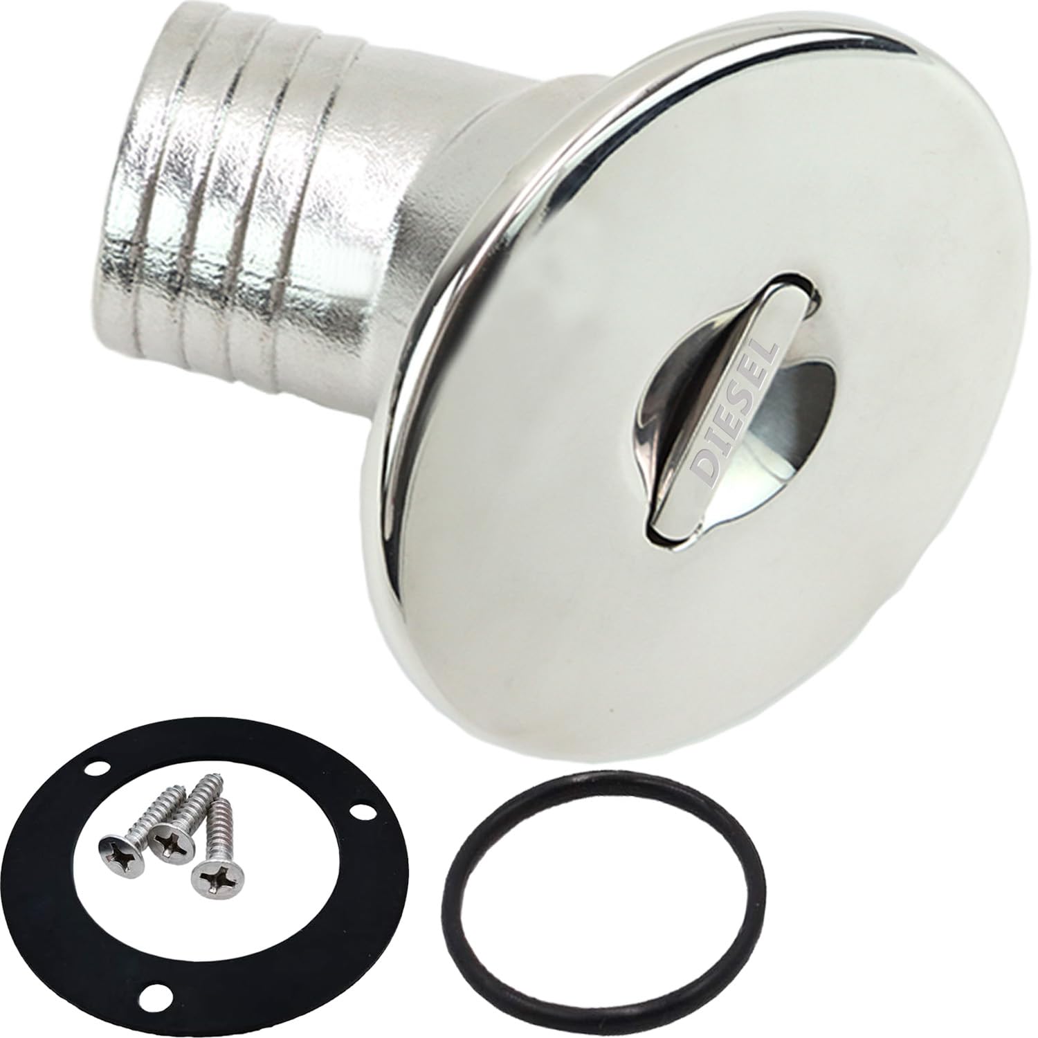 SHENGHUISS Boat Deck Gas Fill/Filler 1-1/2 Inch(38mm) with Keyless B Cap 316 Stainless Steel Boat Deck Hardware for Boat, Yacht,