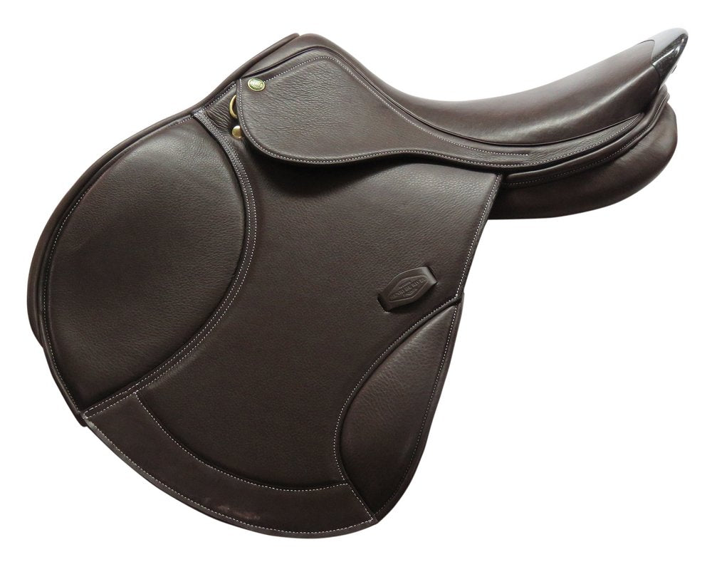Henri de Rivel Millennium Covered Close Contact Equestrian Horse Riding Saddle - IGP Gullet - Havana - 18 - Regular