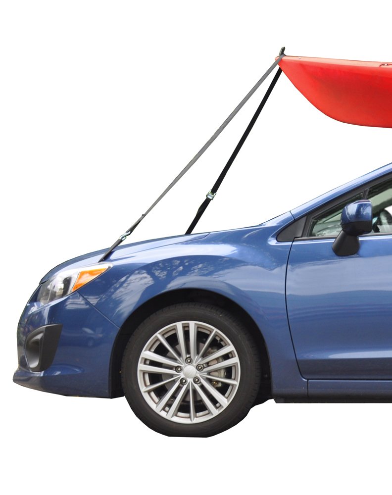 Seattle Sports Sherpak Hood Loop Tie Down Anchor Straps For Mounting Kayak And Canoe On Car Roof Top (Black)
