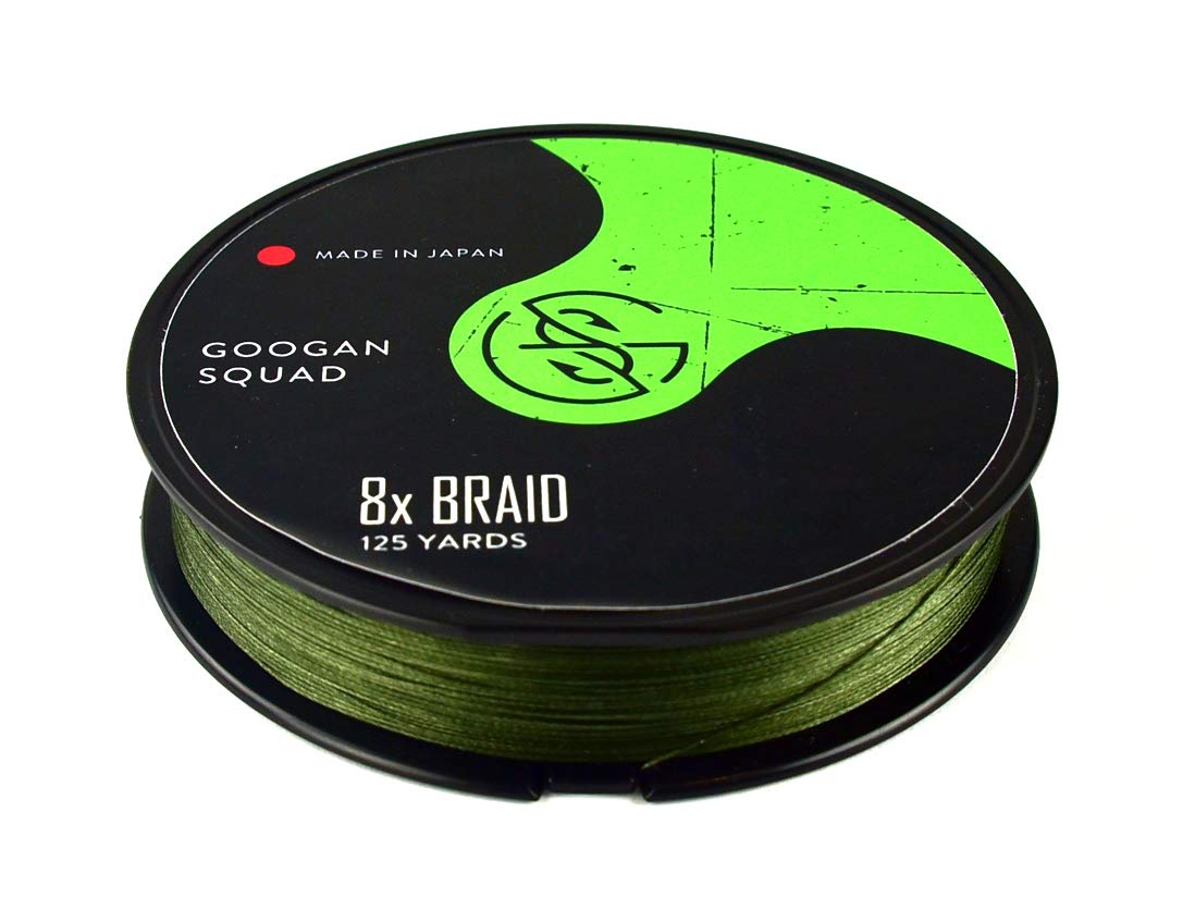 Catch Co Googan Squad 8X Braided (Braid) Fishing Line Green, 125Yd (65Lb)