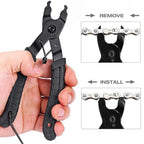 Bike Chain Tool Kit, 11Pcs Bicycle Chain Tool With Bike Link Plier, Bicycle Chain Breaker Splitter, Chain Wear Indicator And Cha