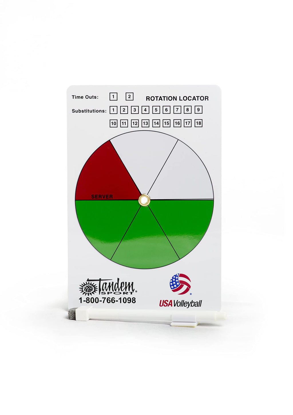 Tandem Sport Volleyball Rotation Tracker - Volleyball Rotation Tracker For Referees & Coaches - Tracks Substitutions, Positions