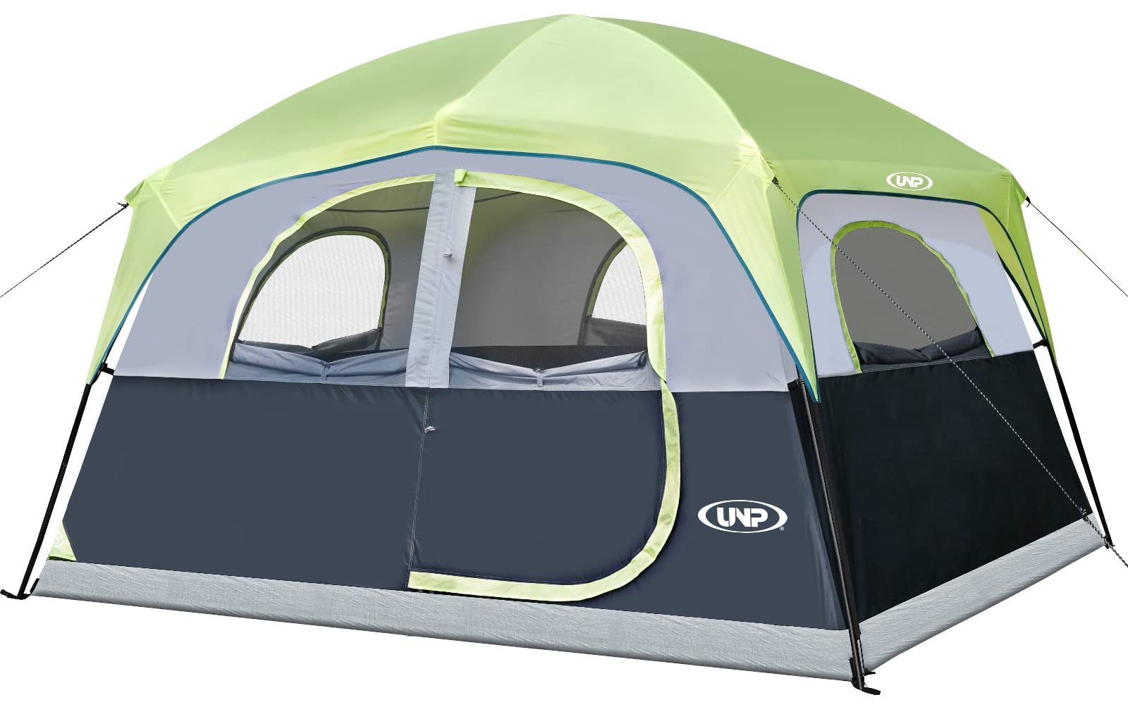 Unp Tents For Camping 6 Person Tent For Family Waterproof Windproof Easy Setup Cabin Tent, Upgraded Ventilation 5 Large Mesh Win
