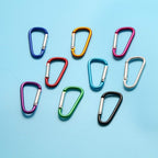 Upins 100Pcs Aluminum Locking Carabiner Spring Clips Hook Keychain D Shape Buckle Pack