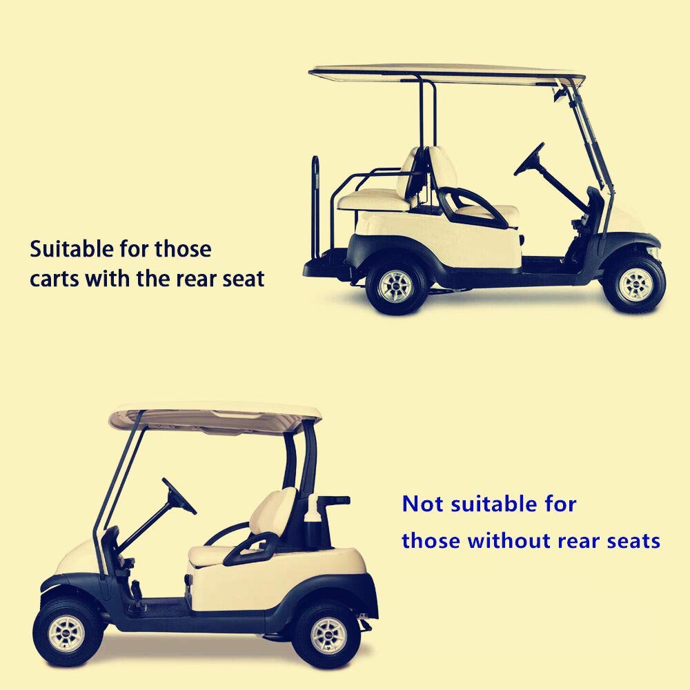 Golf Cart Rear Seat Arm Rests | No Drilling Required, Universal Arm Rest Fits On Ezgo, Club Car, Yamaha Golf Cart With Rear Seat