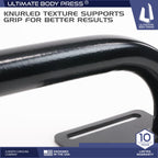 Ultimate Body Press Wall Mounted Doorway Pull Up Bar - Classic Straight Bar, Black, (Wmpd-S)
