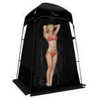 Outdoor Shower Tent Changing Room Privacy Portable Camping Shelters (Black)