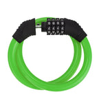 Sanwo Security Bike Lock Resettable Combination Cable Lock For Bicycle (Green)